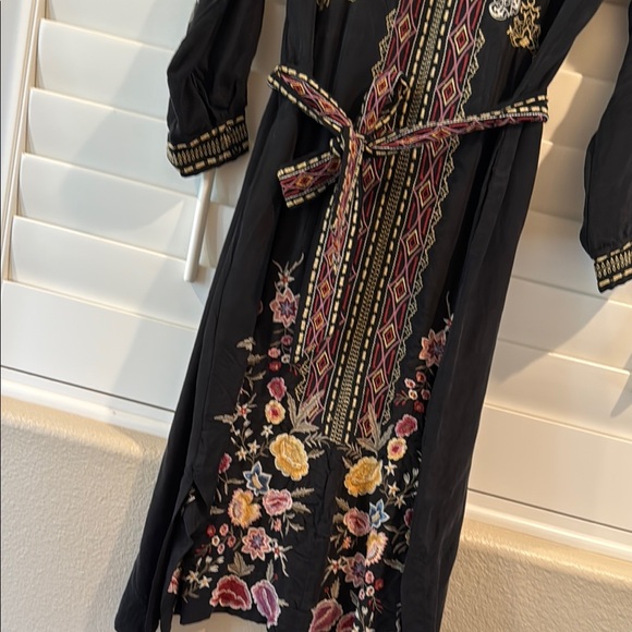 Johnny Was Black Tunic with Multicolor Embroidery - Picture 3 of 10